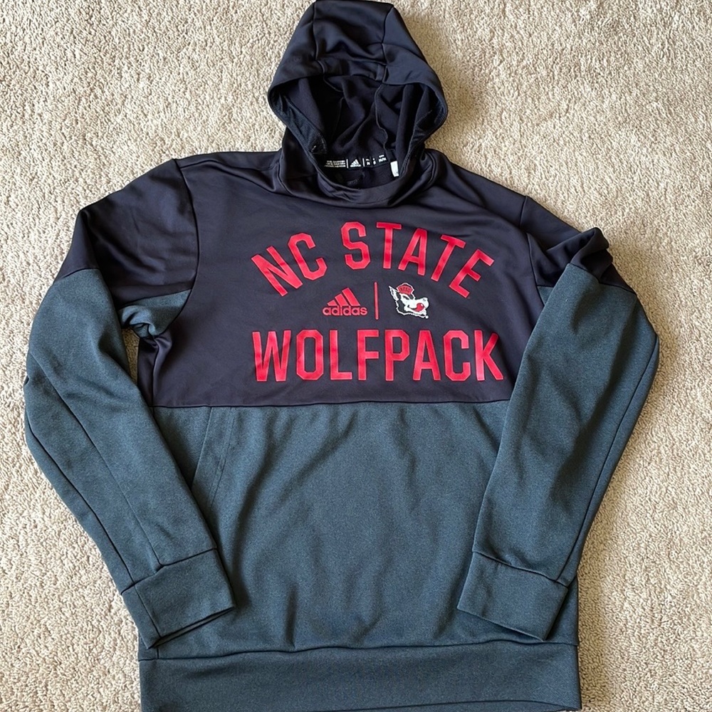 adidas NC State Athletic Hooded Sweat Shirt Size Adult Medium